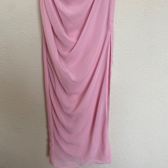 House of CB Adrienne Pink Quartz Strapless Gown NWOT size M A-C - Picture 11 of 16